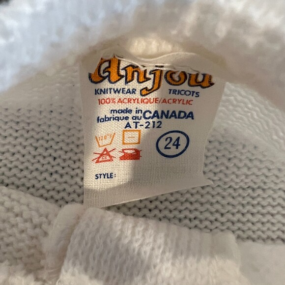 Vintage Anjou Baby Cardigan Sweater White Size 24 Months - NWT! - Picture 3 of 8
